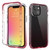 For iPhone 13 mini Shockproof High Transparency Two-color Gradual Change PC+TPU Candy Colors Protective Case (Red)