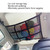 Adjustable Hanging Car Inside Roof Luggage Clothing Storage Net Bag Car Storage Network Pocket, Size: 80x55cm(Double Zipper+Webbing (Black+Orange bag))