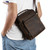 6479 Men Casual Large-Capacity One-Shoulder Messenger Leather Bag(Crazy Horse Texture Brown)