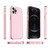 For iPhone 13 Pro Shockproof Terminator Style Transparent Protective Case (Pink)