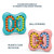 4 PCS  Rotating Magic Beans Decompression Educational Toys Children Fingertip Magic Cube Toys(Square Pink)