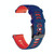 For Samsung Galaxy Watch Active 2 44mm 20mm Mixed-Color Silicone Watch Band(Dark Blue Red)