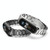 For Xiaomi Mi Band 6 / 5 / 4 / 3 Mijobs CS Metal Three Bead Stainless Steel Watch Band(Blue)