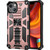 For iPhone 13 Pro Max Armor Shockproof TPU + PC Magnetic Protective Case with Holder (Rose Gold)