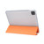 3-folding Electric Pressed Skin Texture Leather Smart Tablet Case For iPad Pro 11 2022/2021/2020(Orange)