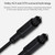 20m EMK OD4.0mm Square Port to Square Port Digital Audio Speaker Optical Fiber Connecting Cable(Silver Grey)