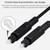 20m EMK OD4.0mm Square Port to Square Port Digital Audio Speaker Optical Fiber Connecting Cable(Silver Grey)