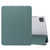 3-folding Electric Pressed Skin Texture Leather Smart Tablet Case For iPad Pro 11 2022/2021/2020(Deep Green)