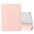 For iPad Air (2019)/Pro 10.5 (2017) 3-folding Electric Pressed Skin Texture Horizontal Flip Shockproof Transparent TPU + PU Leather Case with Holder & Pen Slot & Sleep / Wake-up Function(Light Pink)