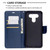 For LG K51 Retro Lambskin Texture Pure Color Horizontal Flip PU Leather Case with Holder & Card Slots & Wallet & Lanyard(Blue)