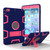 For iPad Mini 3 / 2 / 1 Shockproof PC + Silicone Protective Casewith Holder(Navy Blue Rose)