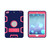 For iPad Mini 3 / 2 / 1 Shockproof PC + Silicone Protective Casewith Holder(Navy Blue Rose)