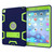 For iPad 9.7(2017) Shockproof PC + Silicone Protective Casewith Holder(Navy Blue Yellow Green)