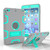 For iPad Mini 3 / 2 / 1 Shockproof PC + Silicone Protective Casewith Holder(Gray Mint Green)