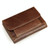 Men Casual Retro RFID Blocking Anti-Scanning Cowhide Leather Short Wallet(Chocolate Color)