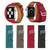 For Apple Watch Series 7 41mm / 6 & SE & 5 & 4 40mm / 3 & 2 & 1 38mm Leather Double Loop Watch Band(Red)