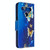 For LG K61 Colored Drawing Pattern Horizontal Flip Leather Case with Holder & Card Slots & Wallet(Golden Butterfly)