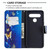 For LG K61 Colored Drawing Pattern Horizontal Flip Leather Case with Holder & Card Slots & Wallet(Golden Butterfly)