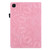For Samsung Galaxy Tab S6 Lite  Calf Pattern Double Folding Design Embossed Leather Case with  Holder & Card Slots & Pen Slot &   Elastic Band(Pink)