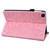 For Samsung Galaxy Tab S6 Lite  Calf Pattern Double Folding Design Embossed Leather Case with  Holder & Card Slots & Pen Slot &   Elastic Band(Pink)