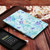 For Samsung Galaxy Tab S5e T720 Flower Pattern Horizontal Flip Leather Case with Card Slots & Holder(Purple Flower)