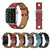 For Apple Watch Series 7 41mm / 6 & SE & 5 & 4 40mm / 3 & 2 & 1 38mm Leather Three Holes Watch Band(Red)