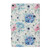 For Samsung Galaxy Tab A 10.1 (2019) Flower Pattern Horizontal Flip Leather Case with Card Slots & Holder(Blue Flower On White)