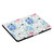 For Samsung Galaxy Tab A 10.1 (2019) Flower Pattern Horizontal Flip Leather Case with Card Slots & Holder(Blue Flower On White)