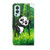For OnePlus Nord 2 5G 3D Painting Pattern TPU + PU Leather Phone Case(Panda Climbing Bamboo)