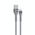 IVON CA92 2.4A Max USB to 8 Pin Rubber Fast Charging Data Cable, Length: 1.5m (Grey)