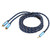 EMK 3.5mm Jack Male to 2 x RCA Male Gold Plated Connector Speaker Audio Cable, Cable Length:5m(Dark Blue)