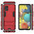 For Galaxy A51 5G PC + TPU Shockproof Protective Case with Holder(Red)
