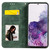 For Galaxy S20 Plus Lucky Flowers Embossing Pattern Magnetic Horizontal Flip Leather Case with Holder & Card Slots(Dark Green)