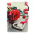 For iPad Air Cross Texture Painted Horizontal  Leather Case with Sleep / Wake-up Function & Card Slot & Holder & Wallet(Red Rose)
