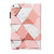 For iPad 10.2 Cross Texture Painted Horizontal Leather Case with Sleep / Wake-up Function & Card Slot & Holder & Wallet(Pink Marble)