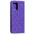 For Galaxy A91 / S10 Lite / M80s Lucky Flowers Embossing Pattern Magnetic Horizontal Flip Leather Case with Holder & Card Slots(Purple)