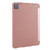 For iPad Pro 11 (2020) 3-folding Horizontal Flip PU Leather + Shockproof Honeycomb TPU Tablet Case with Holder(Rose Gold)