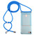 For iPhone 6s / 6 Transparent TPU Protective Case with Lanyard & Card Slot(Blue)