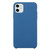 For iPhone 11 Solid Color Solid Silicone  Shockproof Case(Sea blue)