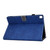 For iPad 10.2 Embossing Sewing Thread Horizontal Painted Flat Leather Case with Sleep Function & Pen Cover & Anti Skid Strip & Card Slot & Holder(Blue)