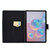 For Galaxy Tab S6 T860 Electric Pressed Left Right Flat Feather Case with Sleep Function Pen Cover & Card Slot & Holder(Purple Fawn)
