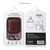 For AirPods 1 & 2 Anti-fall Snakeskin Texture PU Leather Protective Case with Carabiner(Silver)