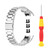 For Huawei Honor Band 4 (CRS-B19) / Honor Band 5 (CRS-B19S) Three Beads Steel Wrist Strap Watchband(Silver)