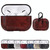 For AirPods Pro Anti-fall Snakeskin Texture PU Leather Protective Case with Carabiner(Red)