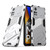 For Xiaomi Poco M4 Pro 4G Punk Armor 2 in 1 PC + TPU Shockproof Phone Case with Invisible Holder(White)