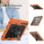 For Samsung Galaxy Tab S8+ 12.4 inch SM-X800 Silicone + PC Tablet Case(Orange+Black)