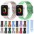 Silicone Stitching Watch Band For Apple Watch Series 9&8&7 41mm / SE 3&SE 2&6&SE&5&4 40mm / 3&2&1 38mm(Wine Red)