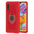 For Galaxy A50 Carbon Fiber Protective Case with 360 Degree Rotating Ring Holder(Red)