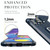 For Galaxy A70s Carbon Fiber Protective Case with 360 Degree Rotating Ring Holder(Blue)