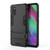 Galaxy A41 Shockproof PC + TPU Protective Case with Invisible Holder(Black)